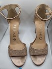Antonio Melani gold 3 inch heels with rhinestones. size 10M