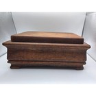 Handmade Solid Walnut Wood Rectangular Keepsake Jewelry Box Footed Lift Off Lid