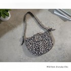 Shoulder Bag Purse Animal Print Y2K Hobo Handbag Zip Pocket Boho