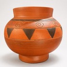 Signed Armando de Mexico Pottery Vase Hand Thrown Burnished Red Clay Olla 7.5”
