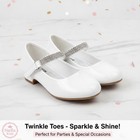 Stella White Patent Mary Jane Shoes with Rhinestone Straps Size Kids 9
