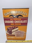Vintage 1980 Ghirardelli Ground Chocolate Cocoa Tin 1lb Empty Retro