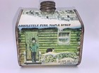 Vintage 1984 New England Container Co Log Cabin Maple Syrup Tin Sinzibukwud Can