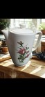 Vintage Electric Tea Kettle with Gold Accents White With Pink Rose Floral