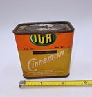 Vintage IGA Ground Cinnamon Spice Tin 1940s Litho Kitchen Advertising
