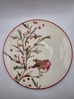 Vintage Hand Painted Turkish Papart Seramik Pottery Robin Hawthorn Berry Plate
