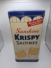 Vintage Sunshine Krispy Saltines Cracker Tin Bilingual Spanish English